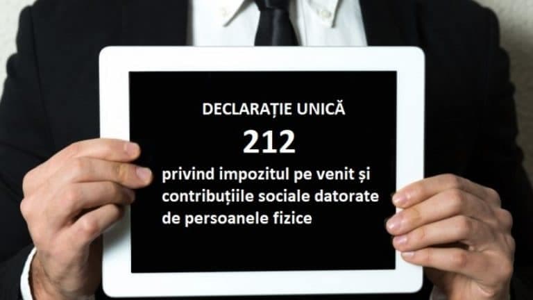 Mici modificari privind declaratia unica (212)